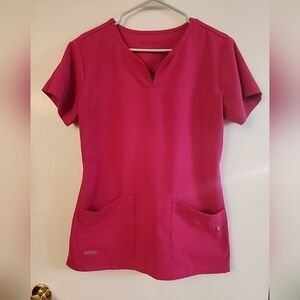 Women's Grays Anatomy Pink Scrub Top
